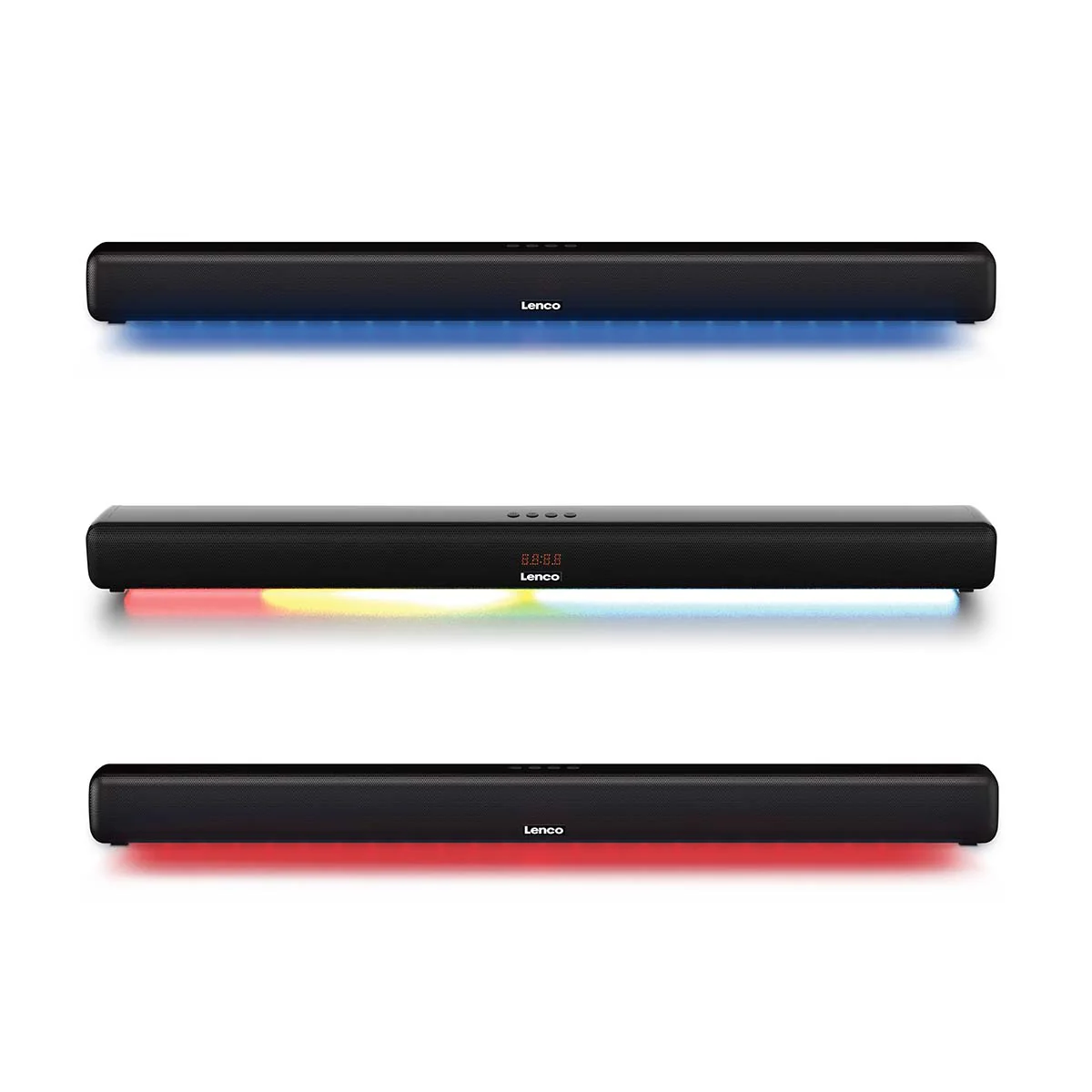 Lenco SB-042BK -85cm Bluetooth® Soundbar avec HDMI (ARC) et éclairage LED  - Noir - Image 3