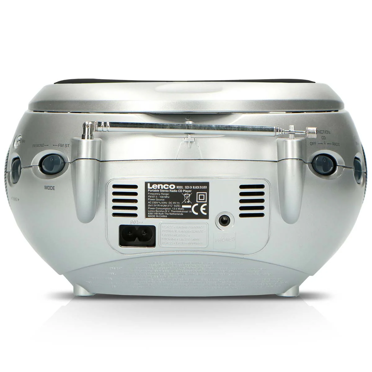 Lenco SCD-24 Black/Silver - Radio portable avec lecteur CD - Noir/argent - Image 7