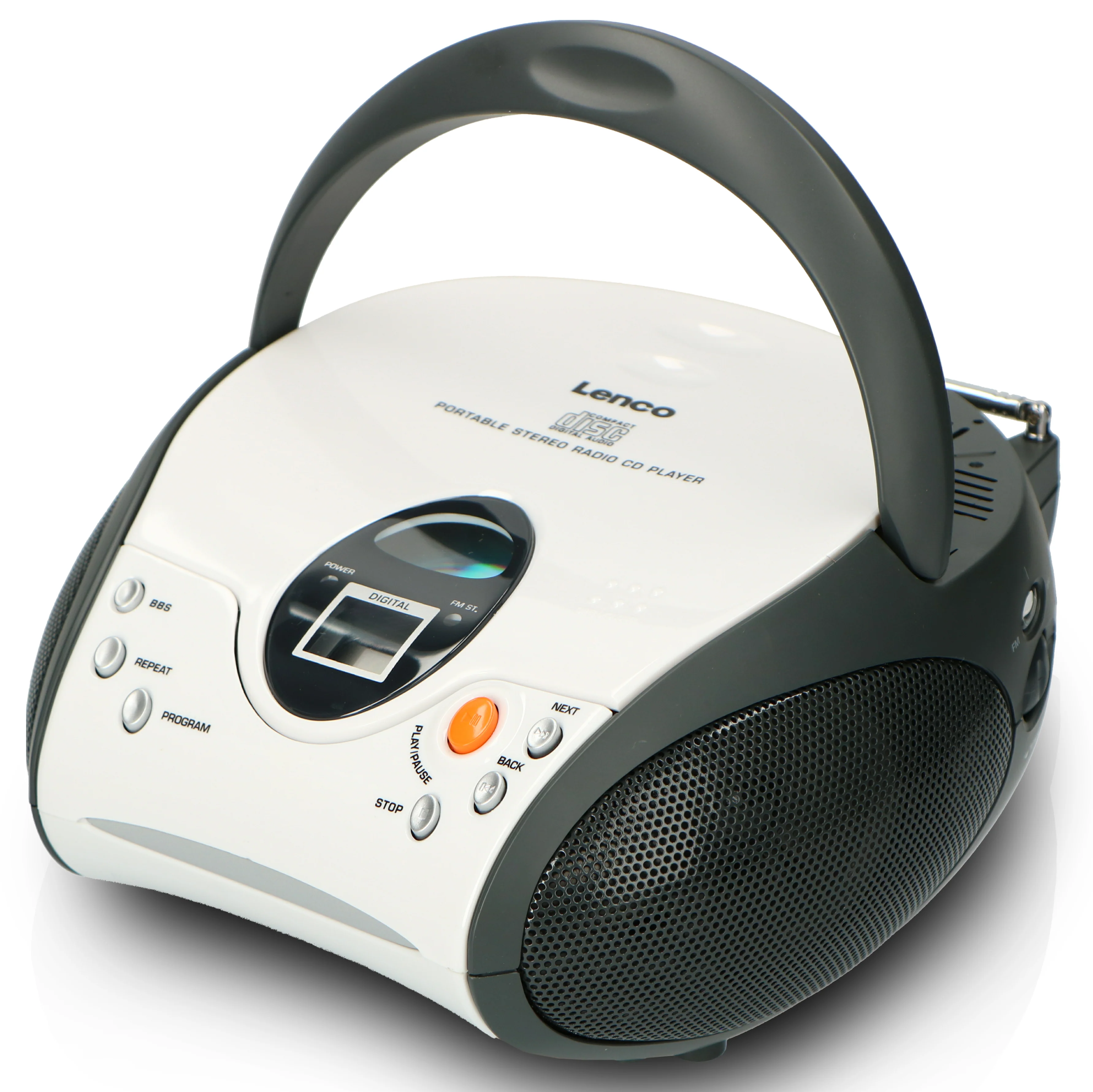 Lenco SCD-24 white - Radio portable avec lecteur CD - Blanc - Image 4