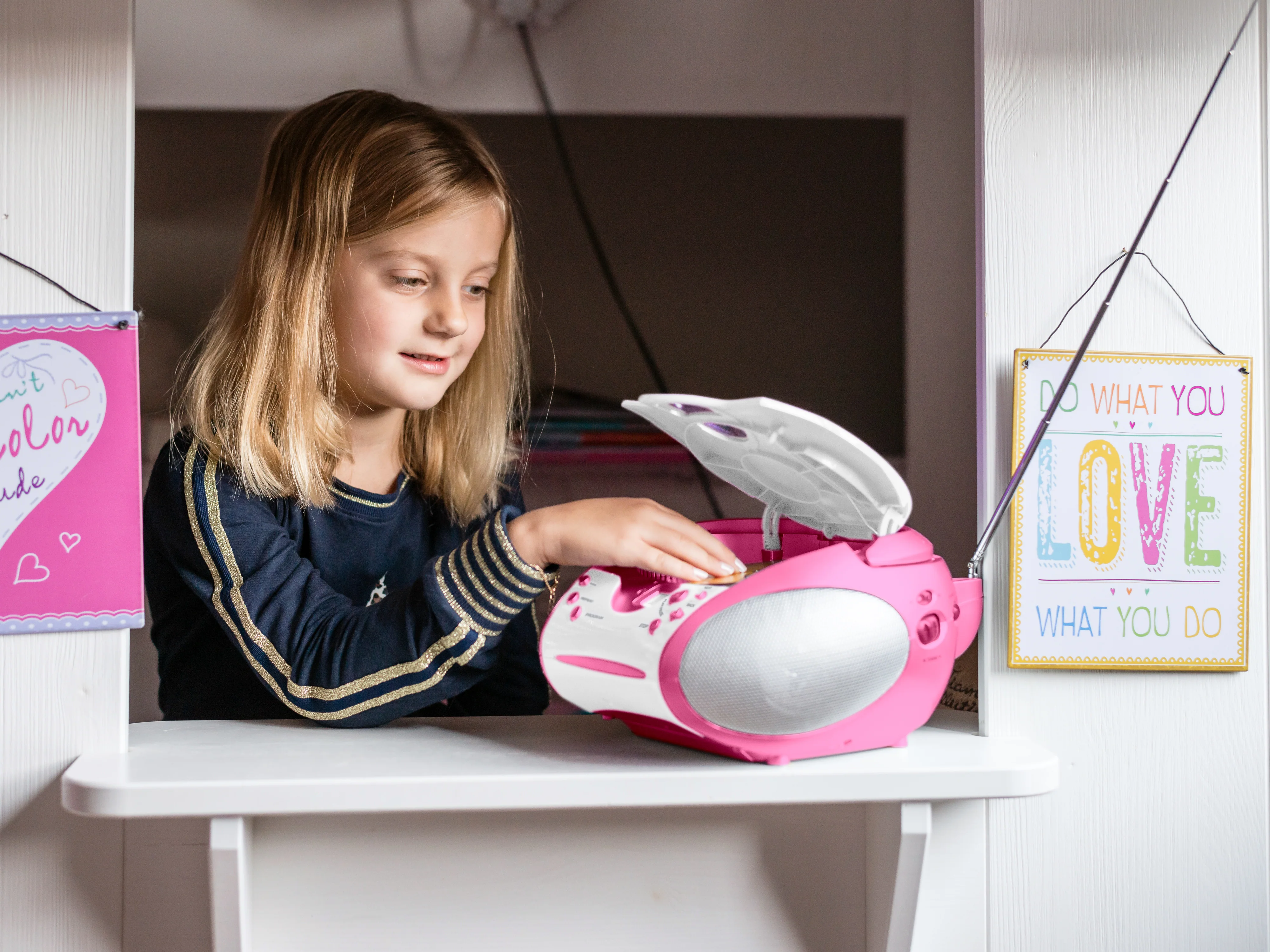 Lenco SCD-24PK kids - Radio portable avec lecteur CD - Rose - Image 15