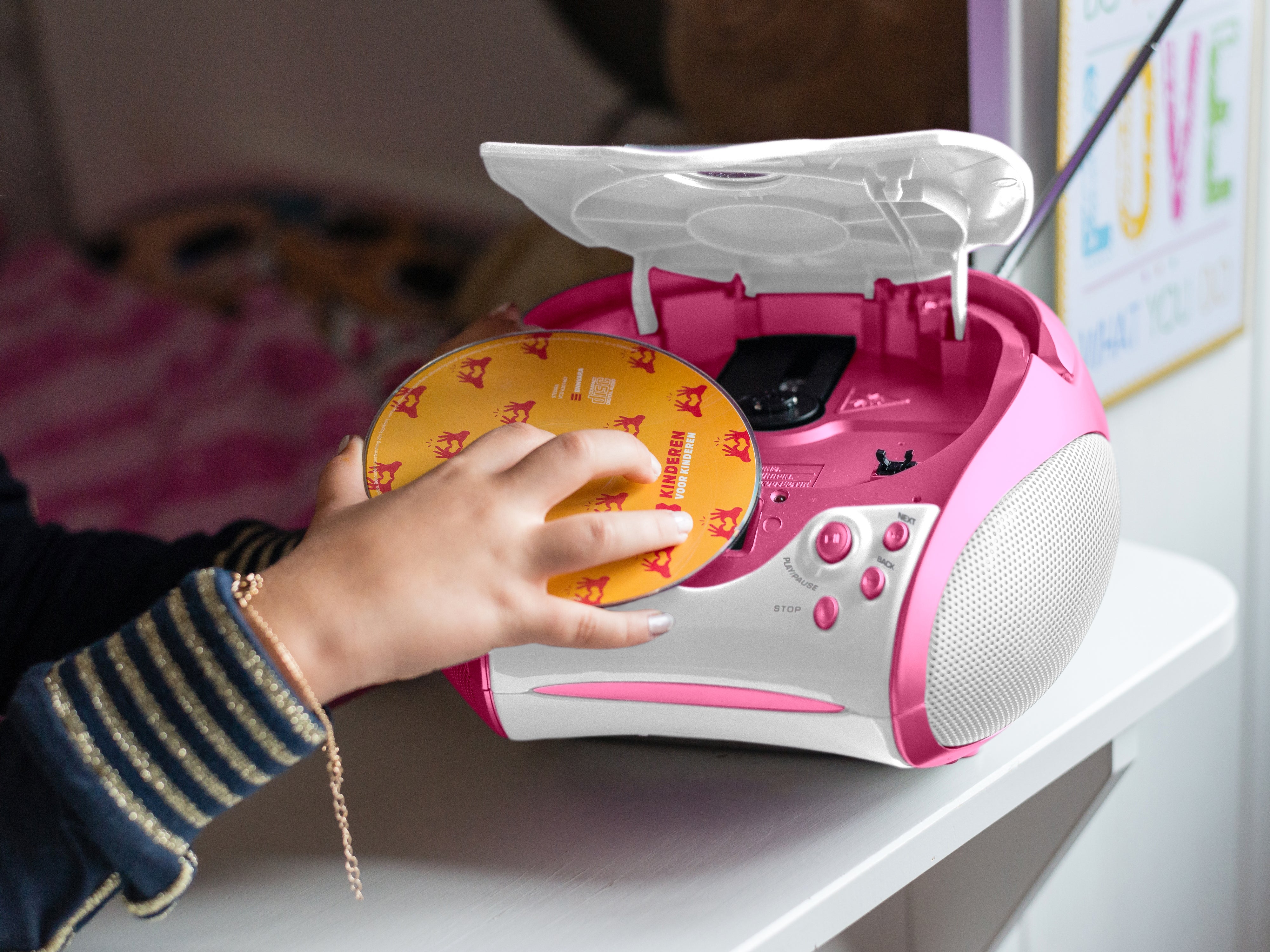 Lenco SCD-24PK kids - Radio portable avec lecteur CD - Rose - Image 17