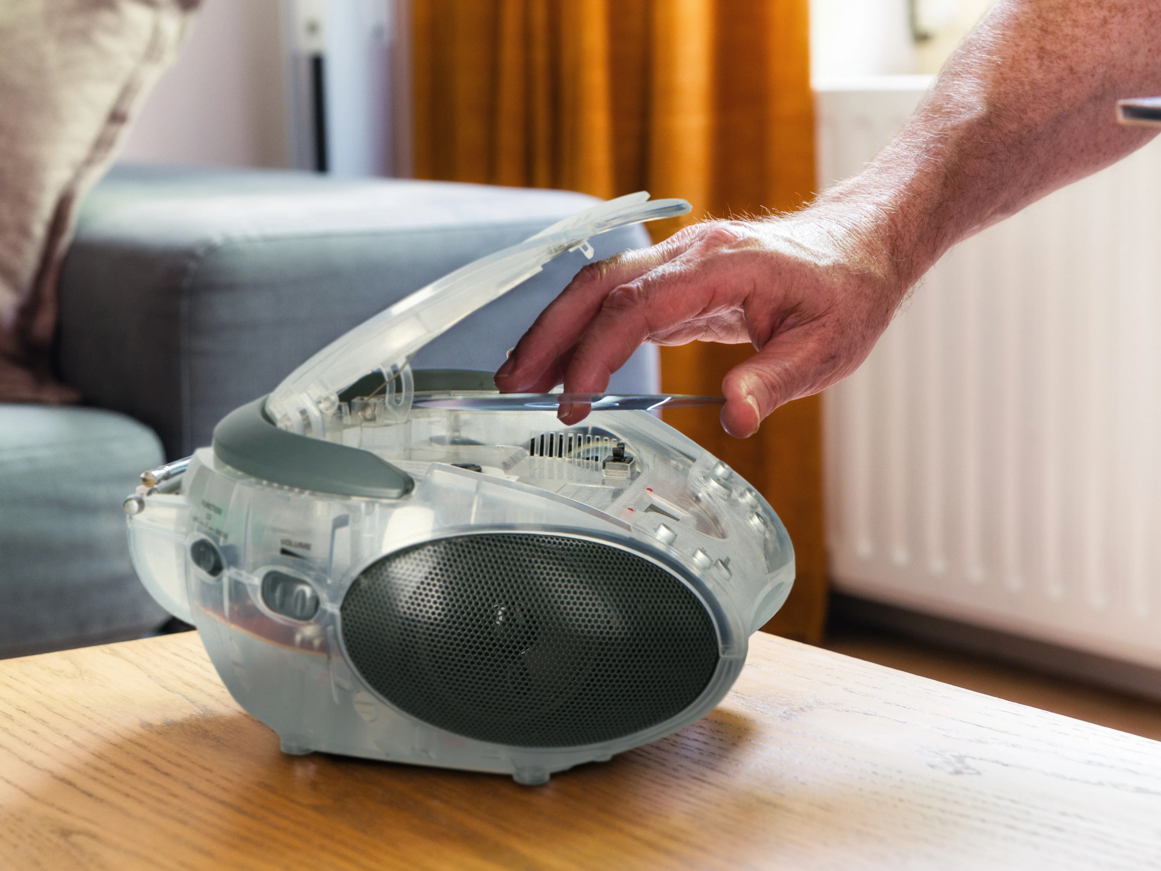 Lenco SCD-24TR - Radio portable avec lecteur CD - Transparent - Image 10