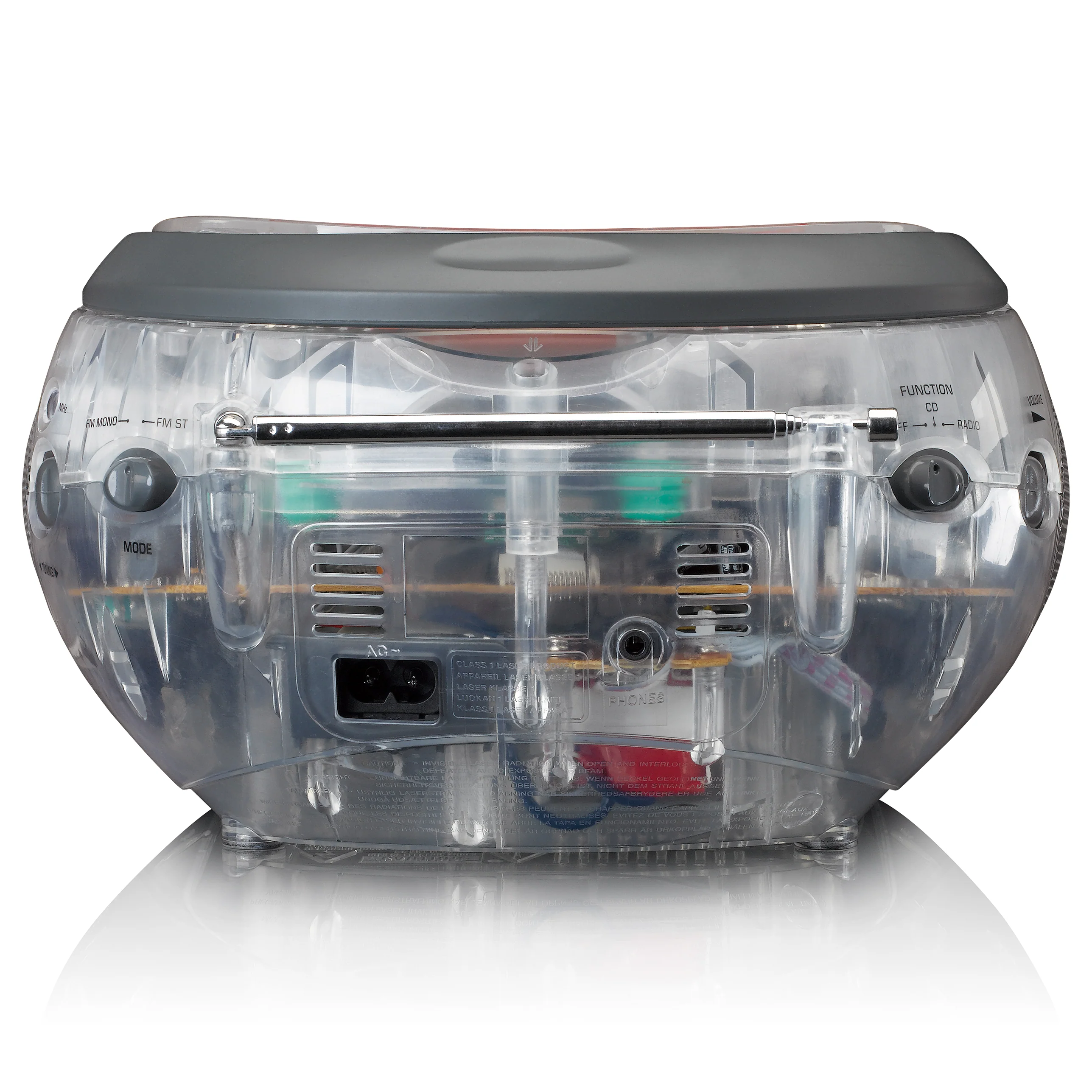 Lenco SCD-24TR - Radio portable avec lecteur CD - Transparent - Image 6