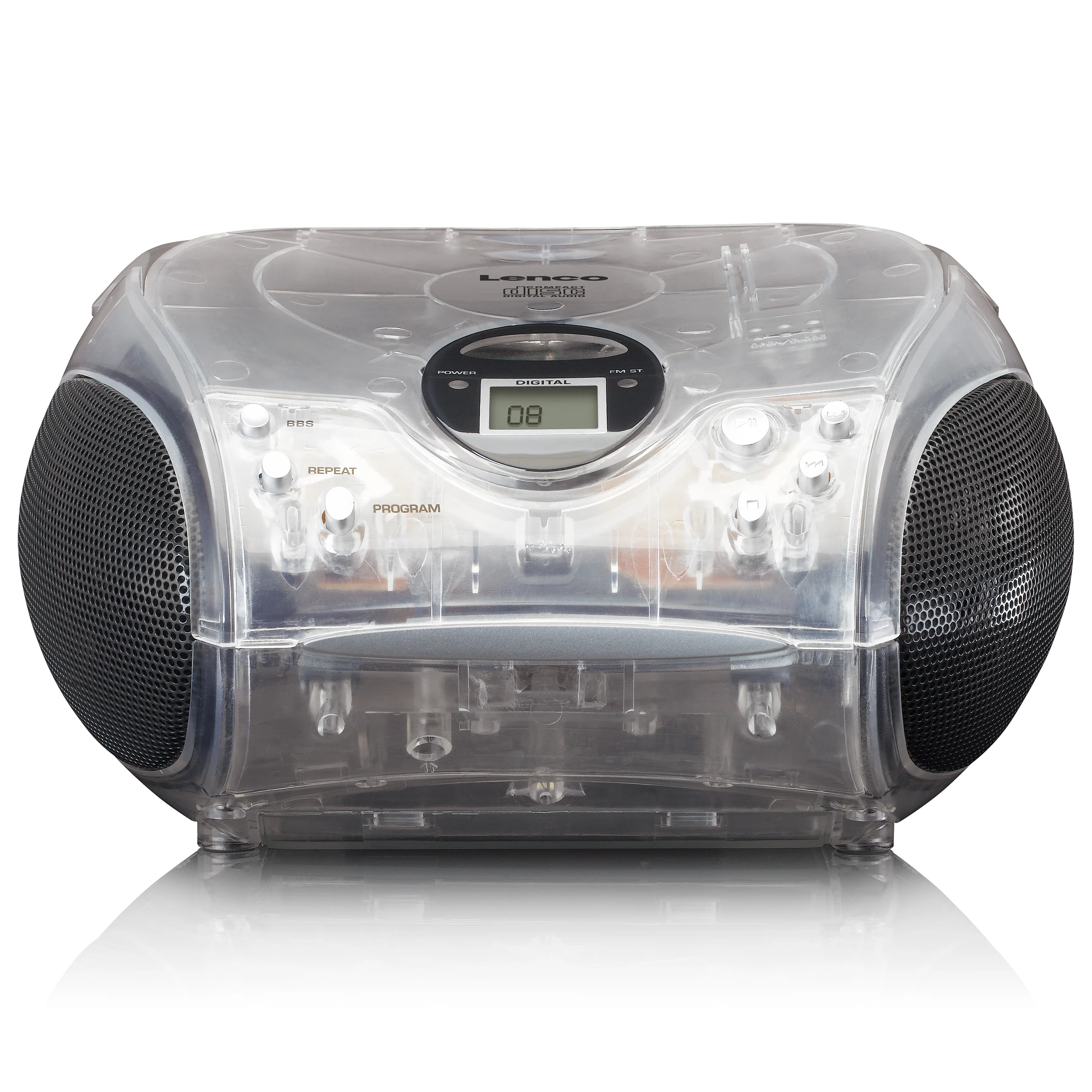 Lenco SCD-24TR - Radio portable avec lecteur CD - Transparent - Image 9