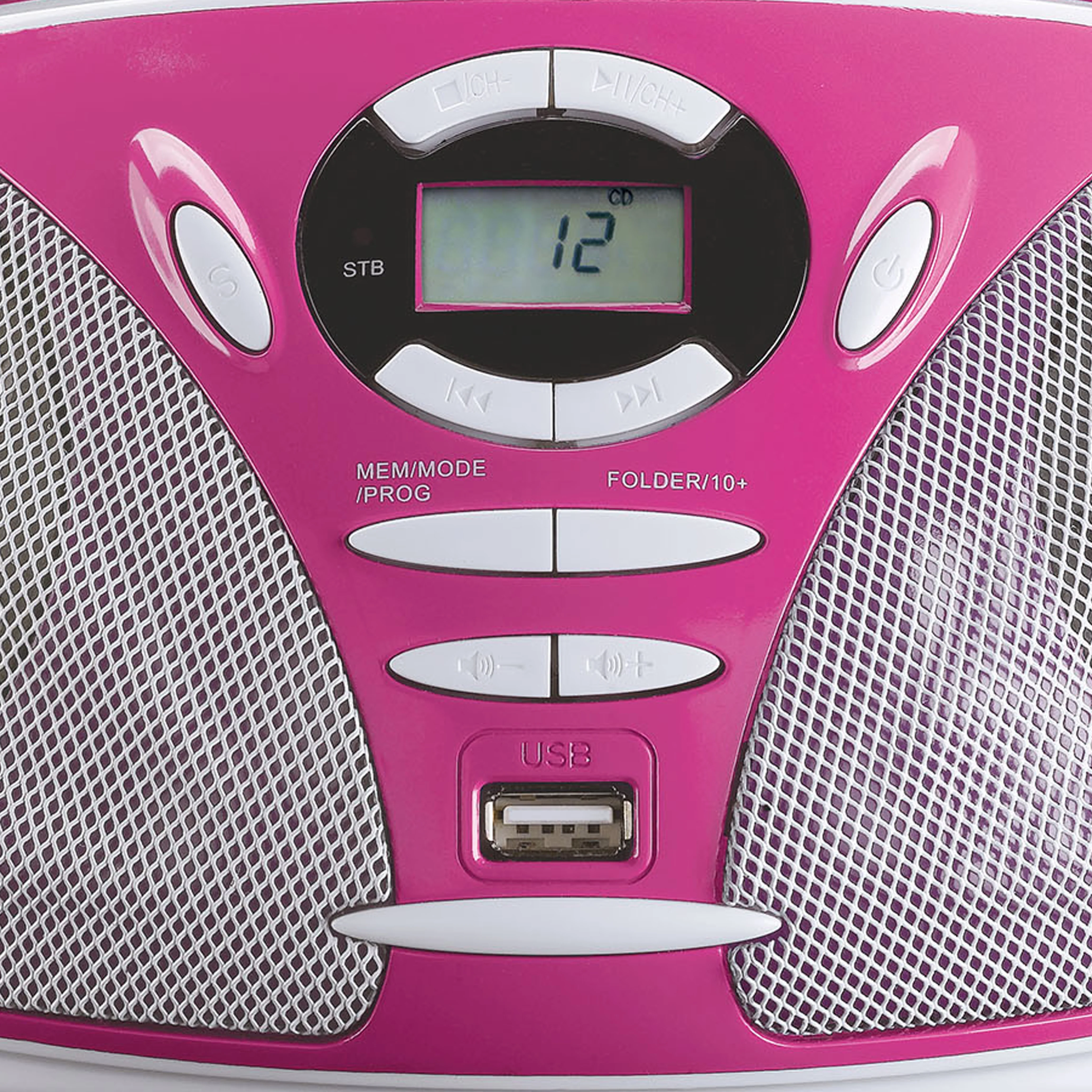 Lenco SCD-300PK - Radio/lecteur CD avec lecteur MP3 et fonction USB - Rose - Image 5