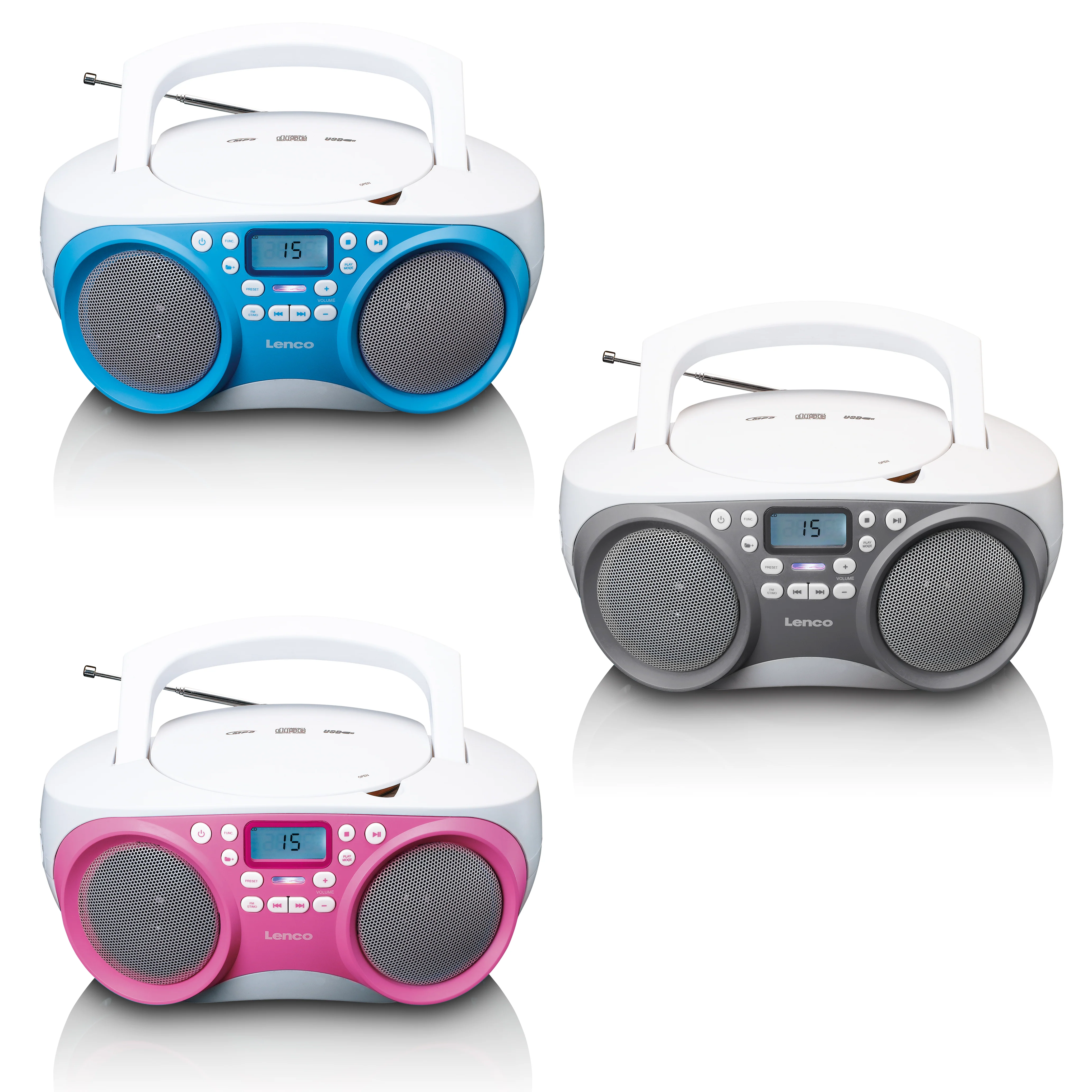 Lenco SCD-301PK - Radio / Lecteur CD portatif - Rose - Image 3