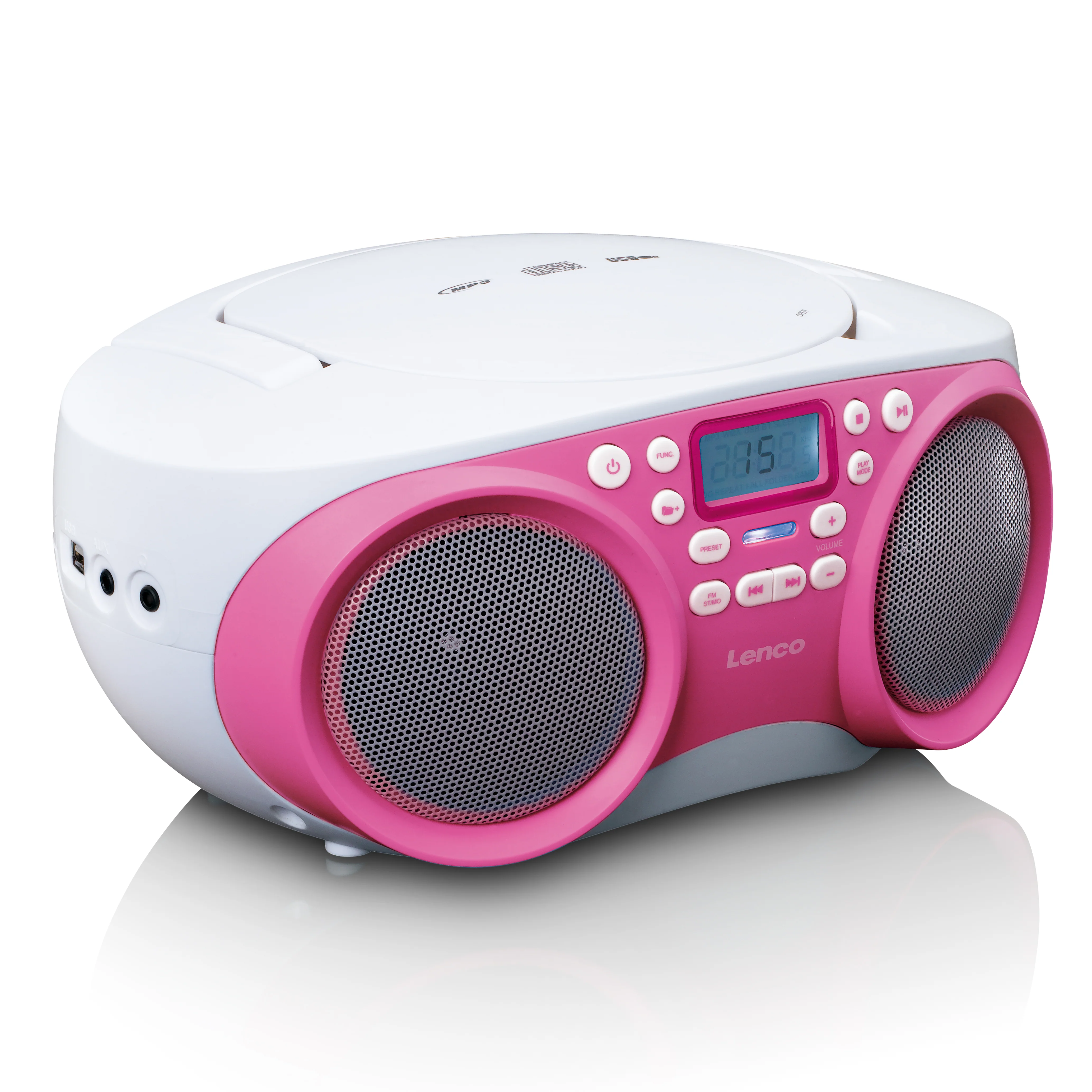 Lenco SCD-301PK - Radio / Lecteur CD portatif - Rose - Image 5