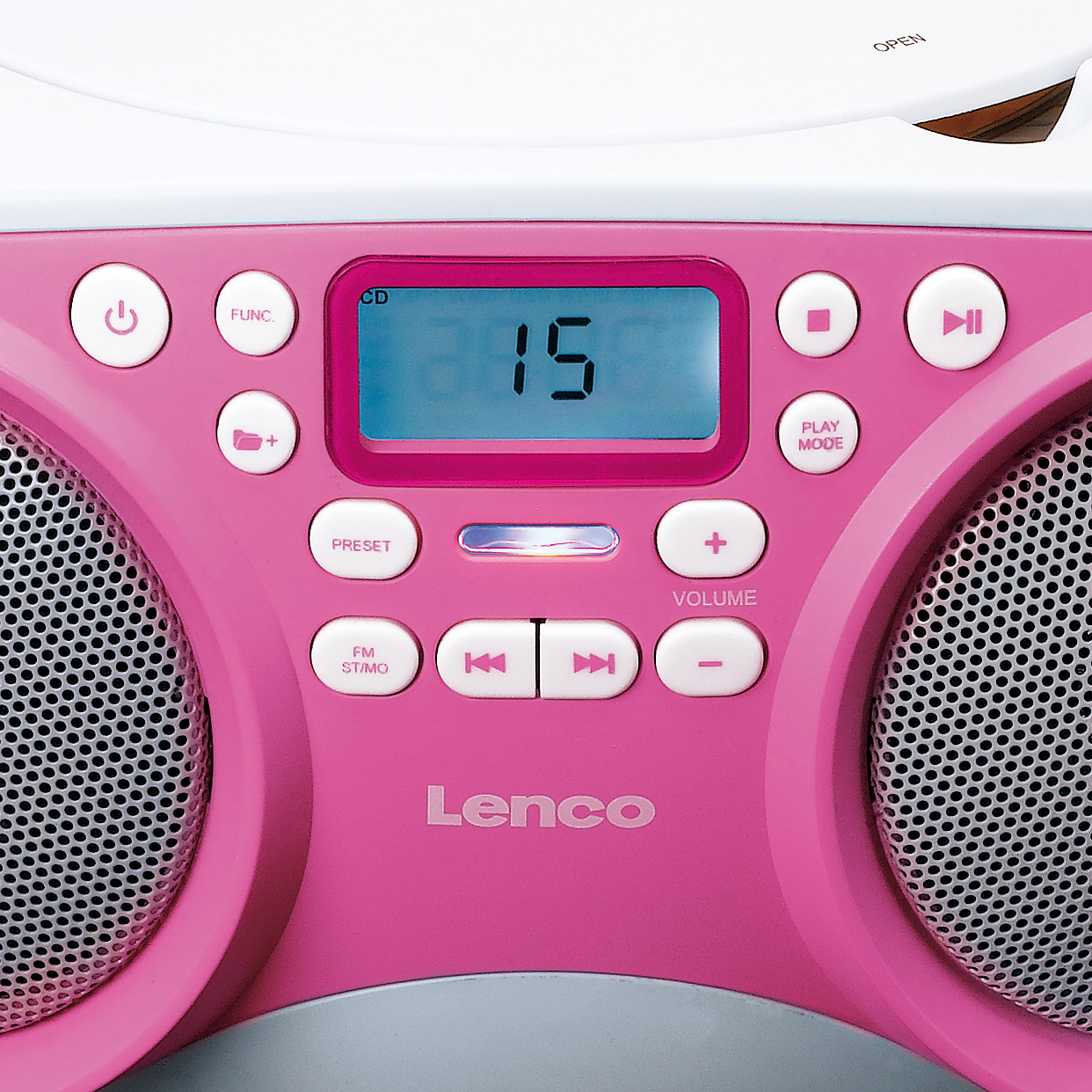 Lenco SCD-301PK - Radio / Lecteur CD portatif - Rose - Image 6