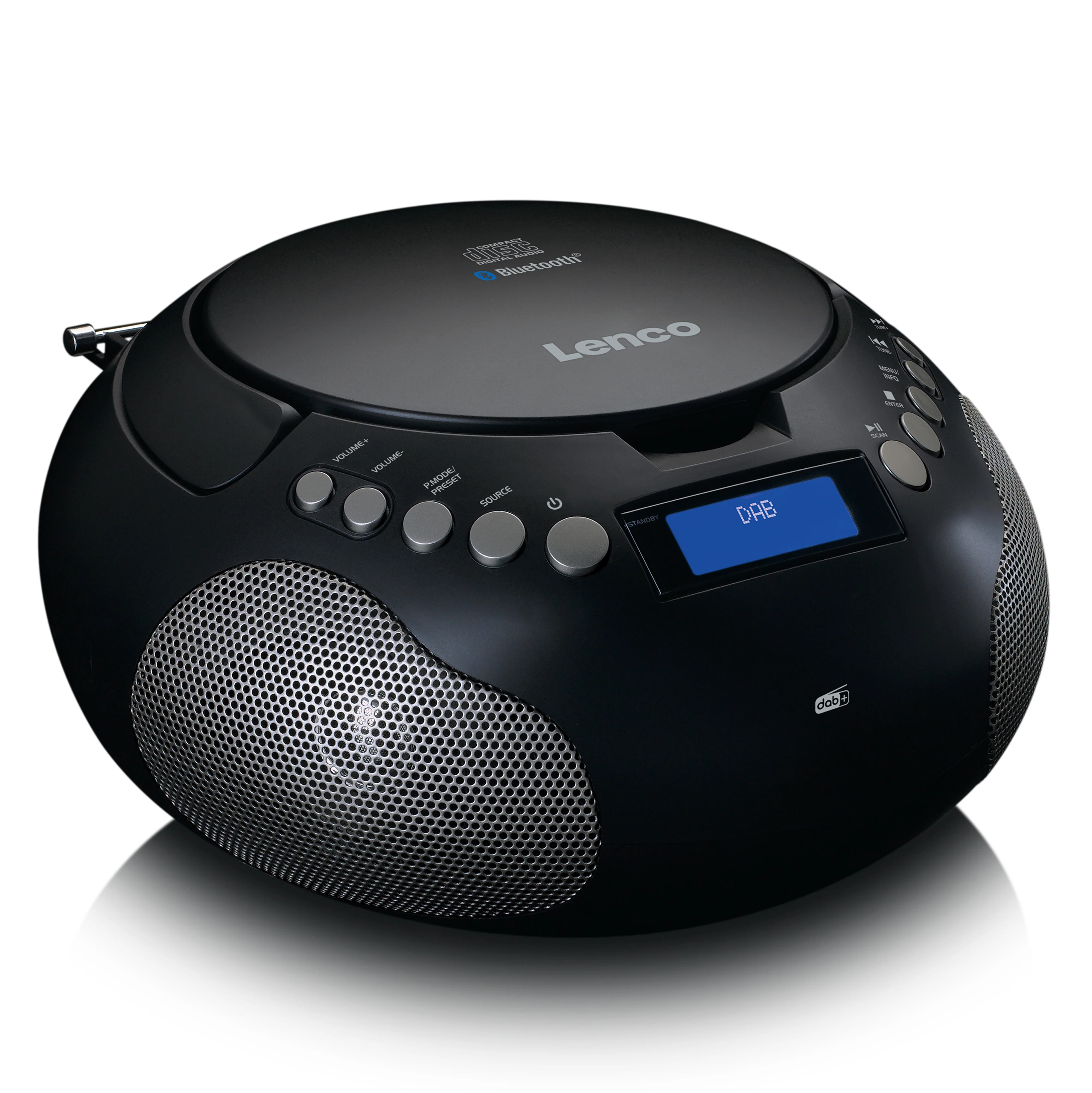 Lenco SCD-341BK - Radio stéréo portable DAB+/ FM avec Bluetooth® - Radio alimentée par batterie ou par secteur - Image 2