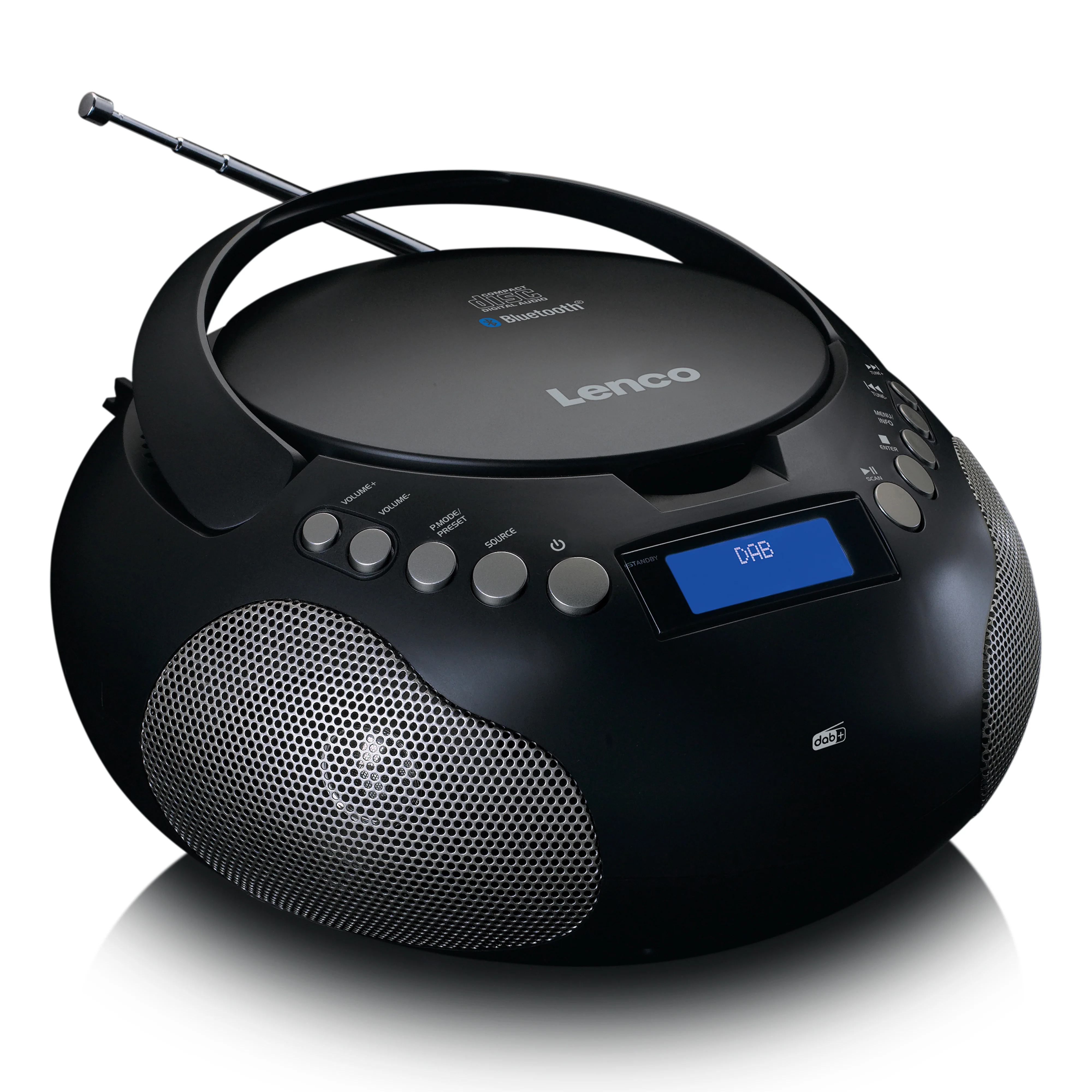 Lenco SCD-341BK - Radio stéréo portable DAB+/ FM avec Bluetooth® - Radio alimentée par batterie ou par secteur - Image 4