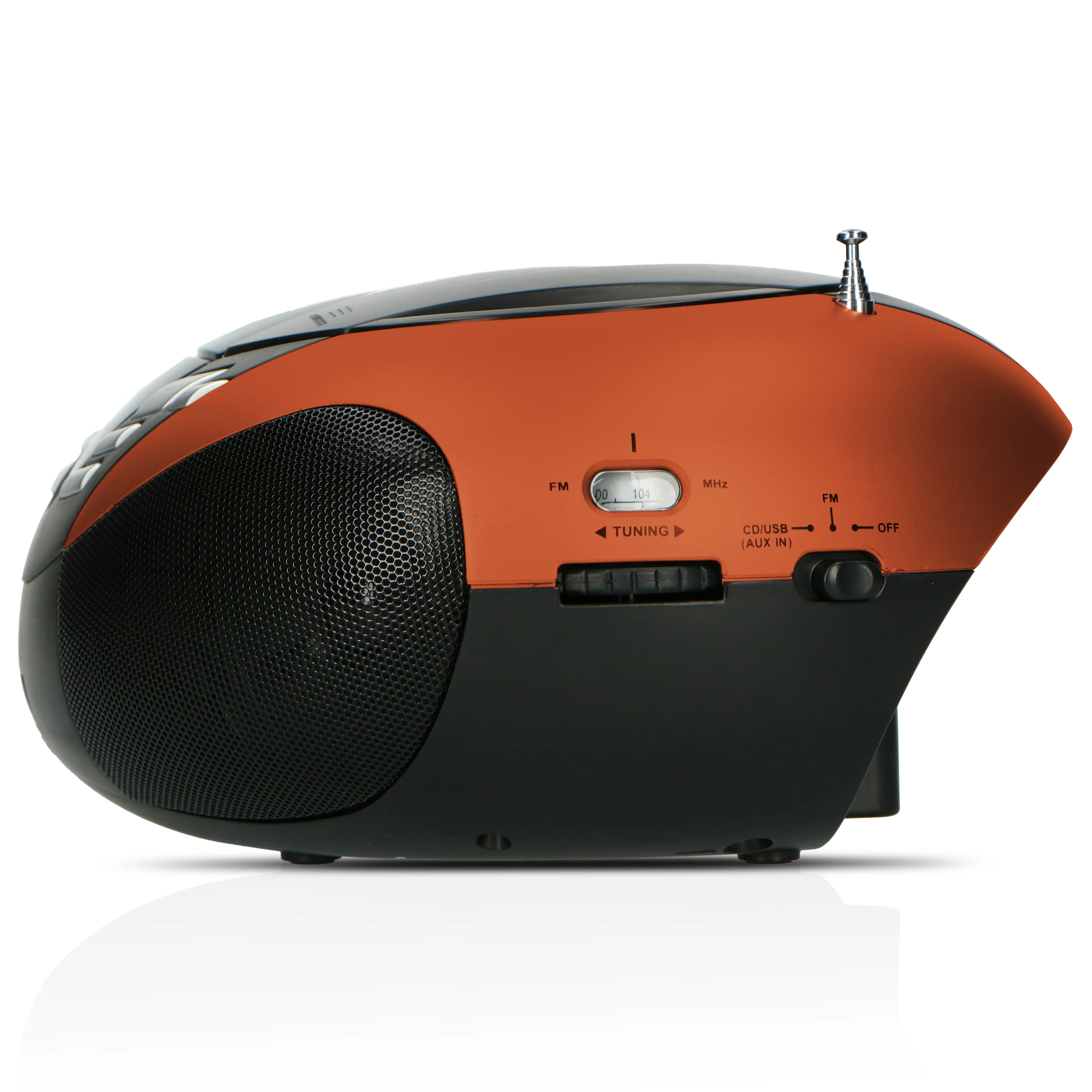 Lenco SCD-37 USB Orange - Radio FM et lecteur CD/USB portable - Orange - Image 5