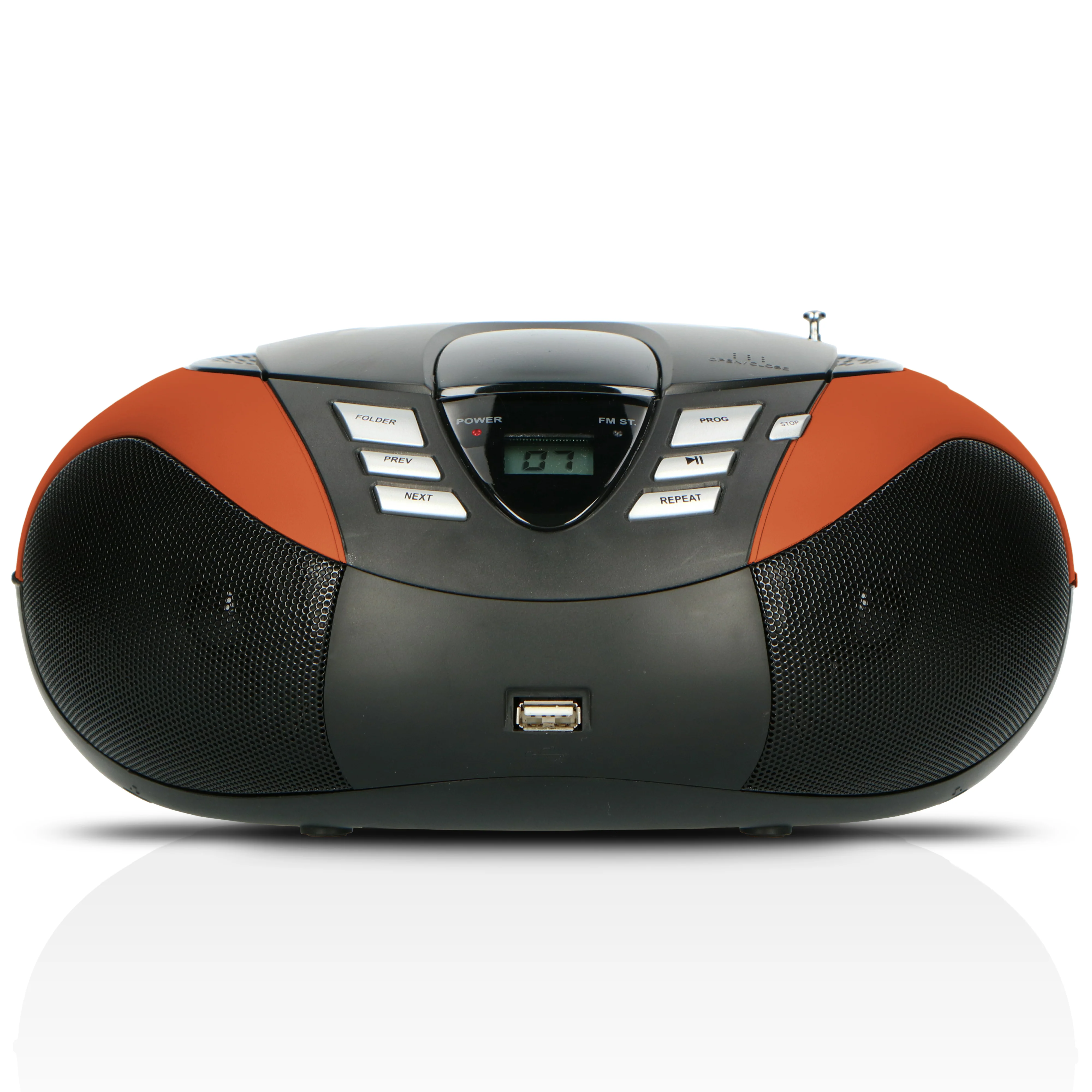 Lenco SCD-37 USB Orange - Radio FM et lecteur CD/USB portable - Orange - Image 9