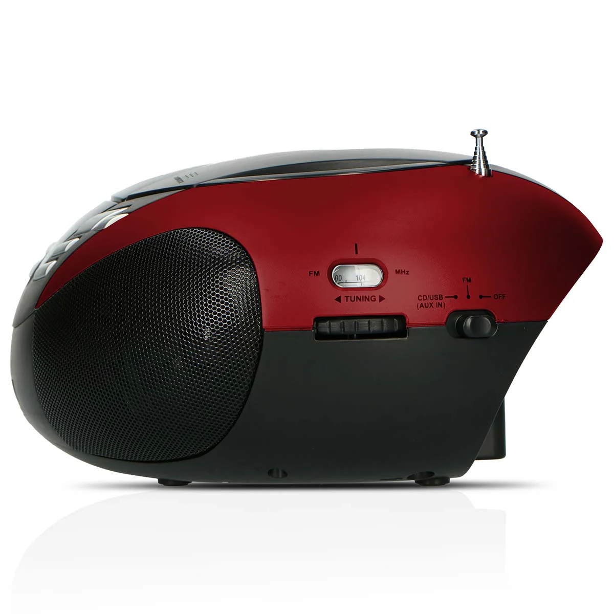 Lenco SCD-37 USB Red - Radio FM et lecteur CD/USB portable - Rouge - Image 10
