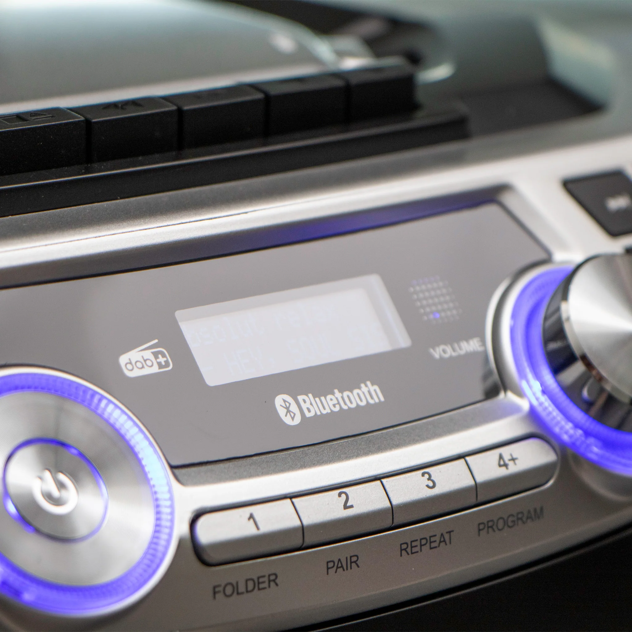 Lenco SCD-720SI - Radio portable DAB+/FM avec Bluetooth®, lecteur CD, cassettes et USB - Argent - Image 8