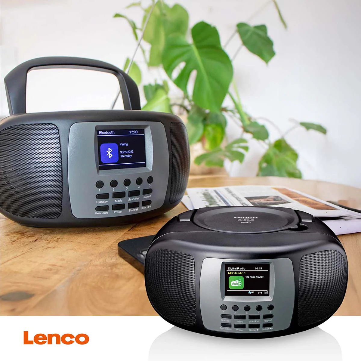 Lenco SCD-860BK - Radio portable DAB+/FM avec Bluetooth®, lecteur CD et grand écran couleur LCD - Noir - Image 19