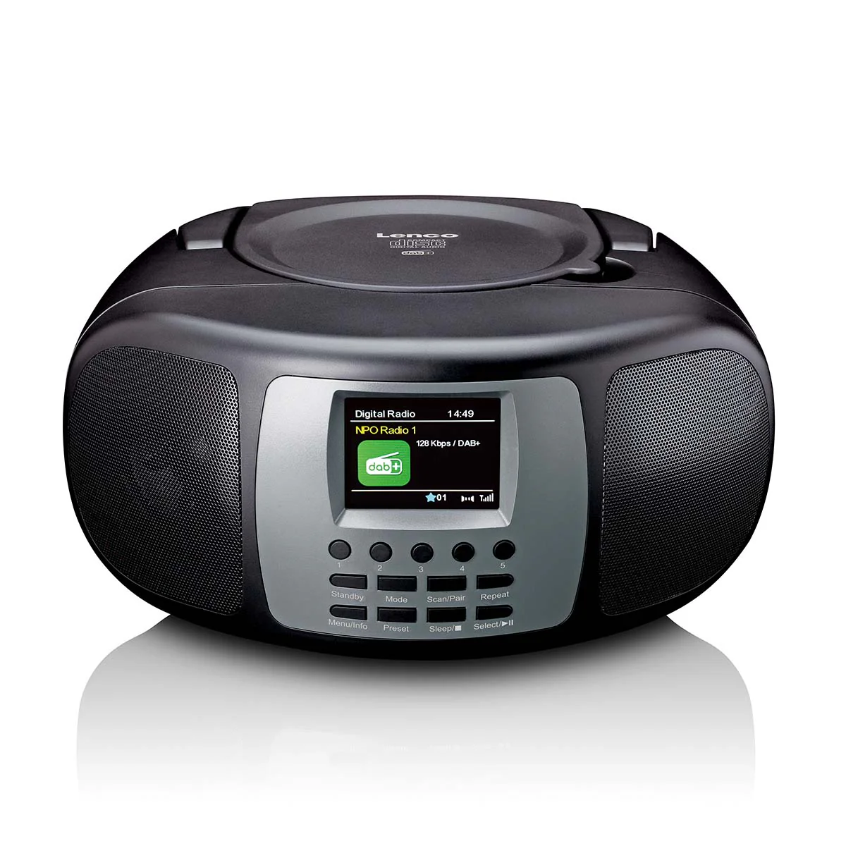 Lenco SCD-860BK - Radio portable DAB+/FM avec Bluetooth®, lecteur CD et grand écran couleur LCD - Noir - Image 3