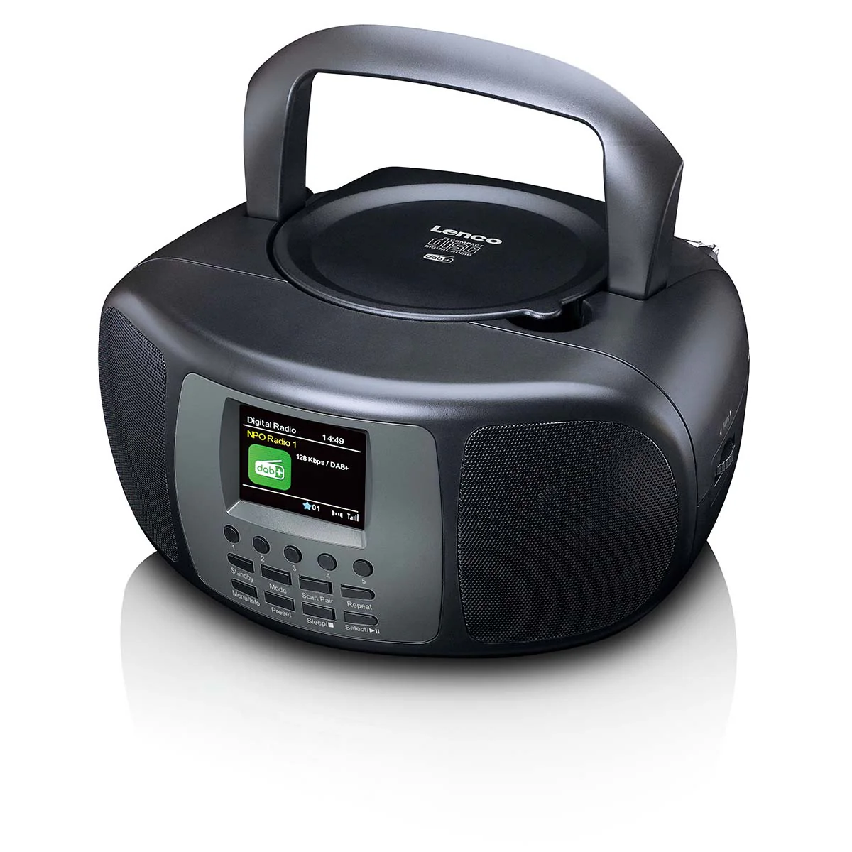 Lenco SCD-860BK - Radio portable DAB+/FM avec Bluetooth®, lecteur CD et grand écran couleur LCD - Noir - Image 5