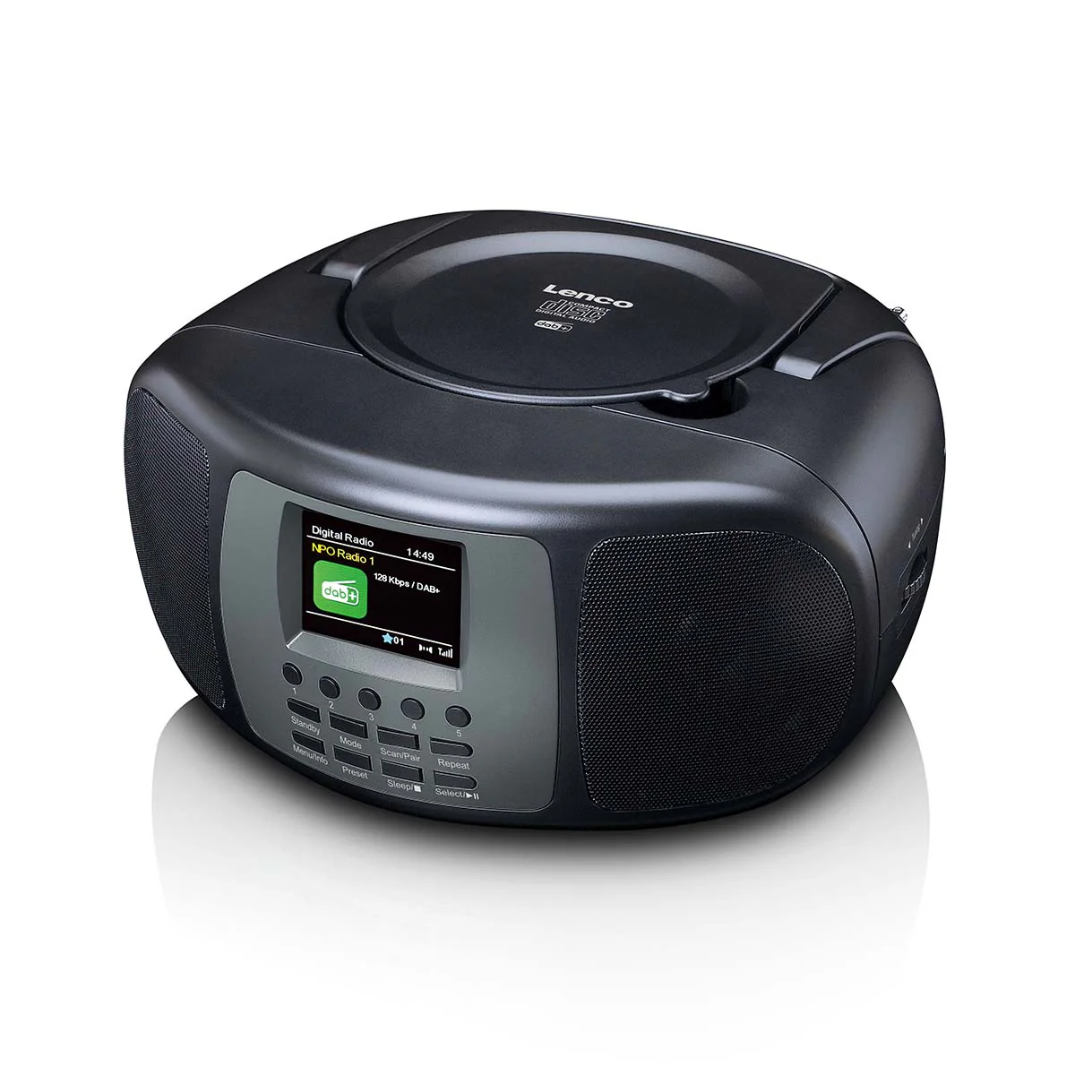 Lenco SCD-860BK - Radio portable DAB+/FM avec Bluetooth®, lecteur CD et grand écran couleur LCD - Noir - Image 7