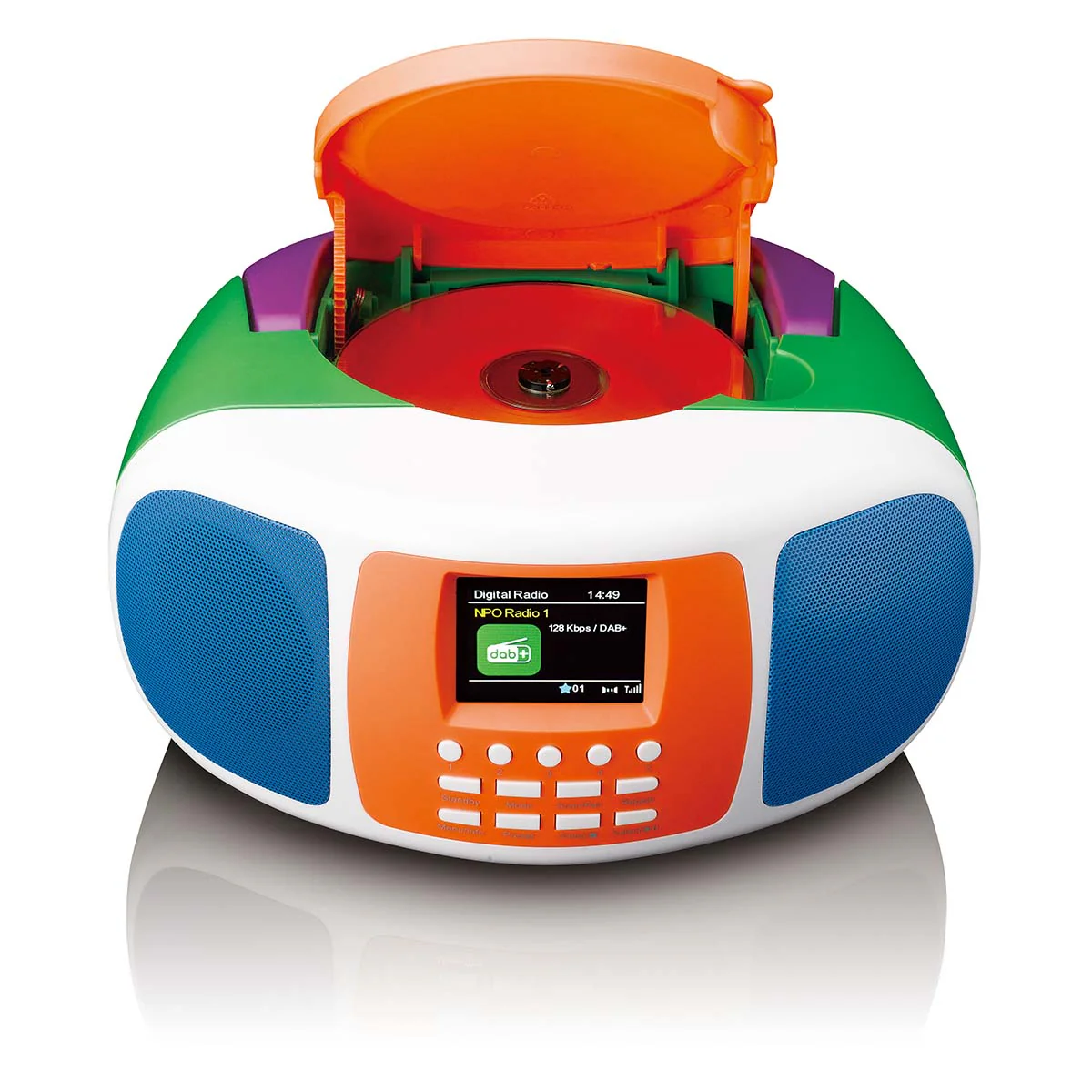LENCO SCD-861KIDS - Radio portable DAB+/FM avec Bluetooth®, lecteur CD et grand écran LCD couleur - Couleurs gaies pour les enfants - Image 3