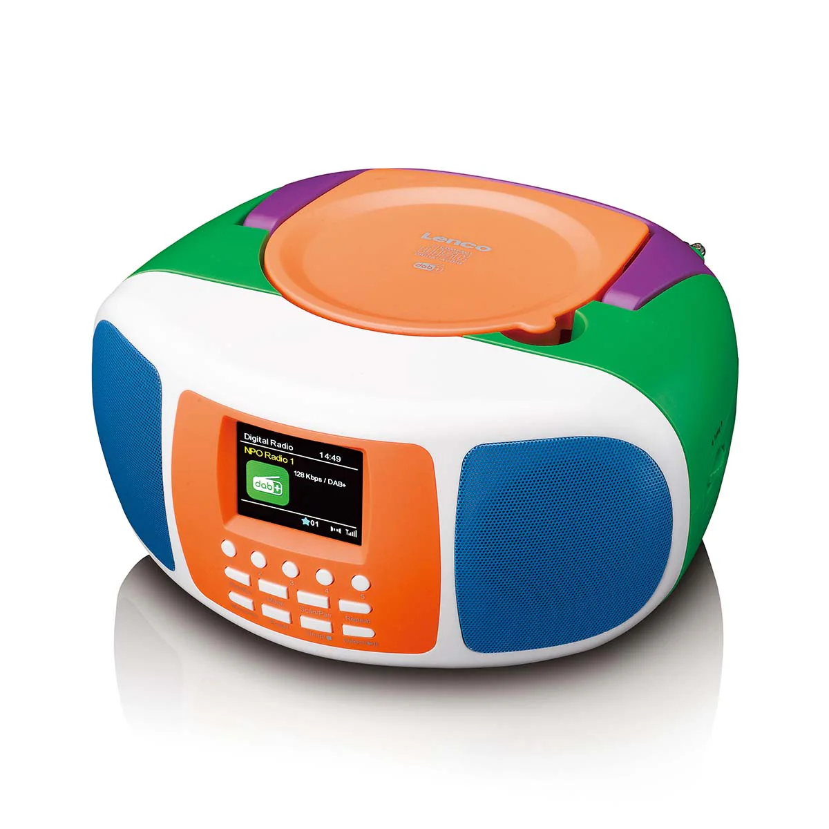 LENCO SCD-861KIDS - Radio portable DAB+/FM avec Bluetooth®, lecteur CD et grand écran LCD couleur - Couleurs gaies pour les enfants - Image 4