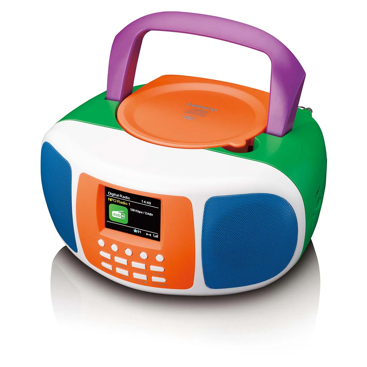 LENCO SCD-861KIDS - Radio portable DAB+/FM avec Bluetooth®, lecteur CD et grand écran LCD couleur - Couleurs gaies pour les enfants - Image 5