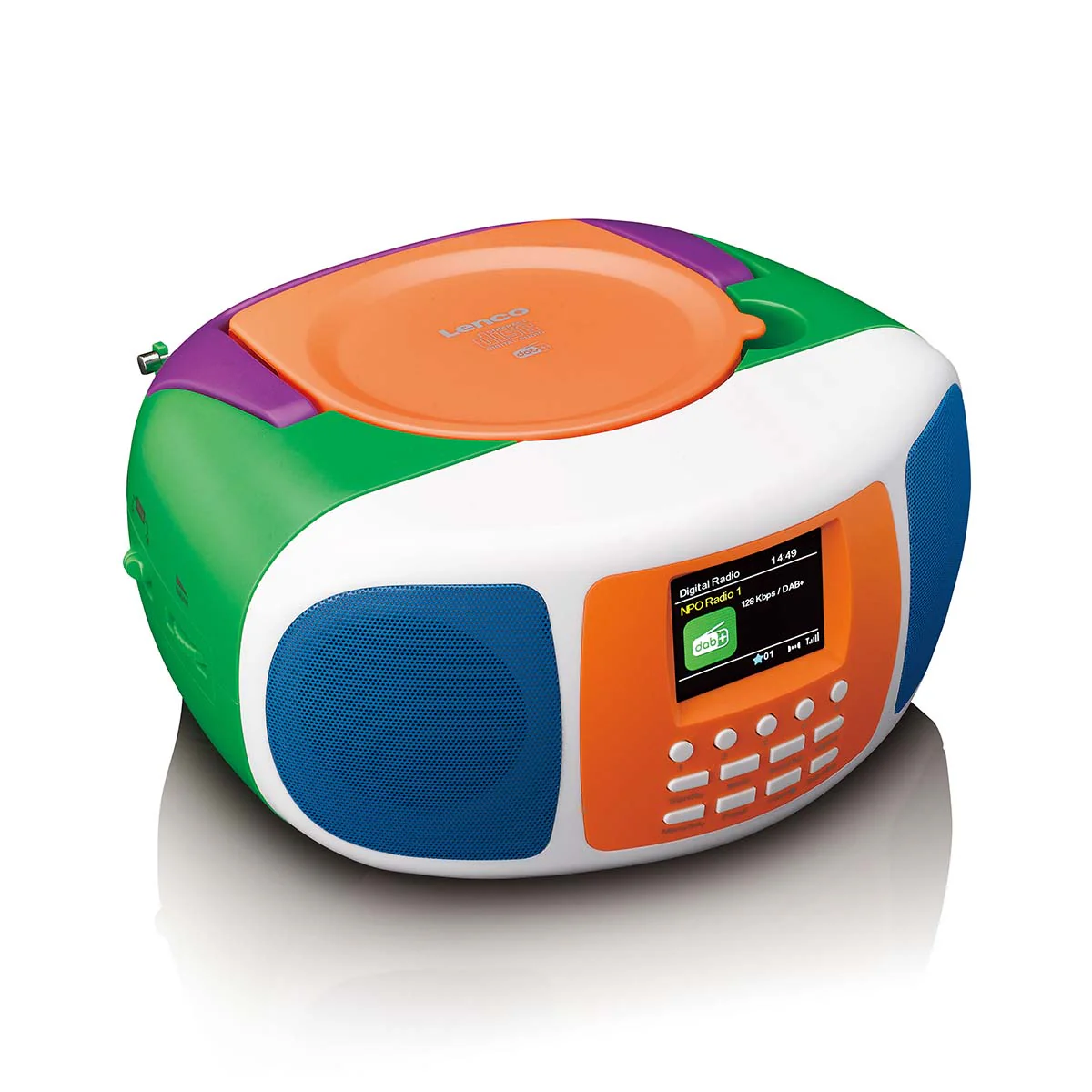 LENCO SCD-861KIDS - Radio portable DAB+/FM avec Bluetooth®, lecteur CD et grand écran LCD couleur - Couleurs gaies pour les enfants - Image 7
