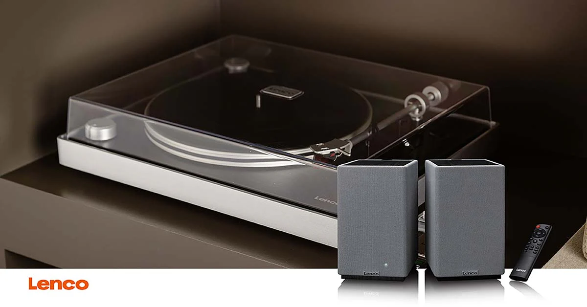 Lenco SPB-240BKGY - Ensemble de 2 enceintes HiFi stéréo Bluetooth® - Son puissant et design élégant - Noir/Gris - Image 14