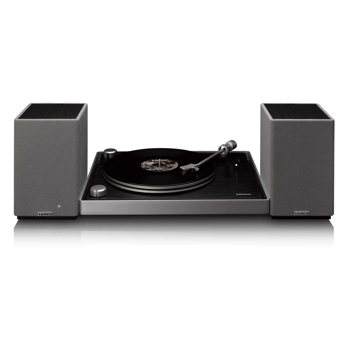 Lenco SPB-240BKGY - Ensemble de 2 enceintes HiFi stéréo Bluetooth® - Son puissant et design élégant - Noir/Gris - Image 7