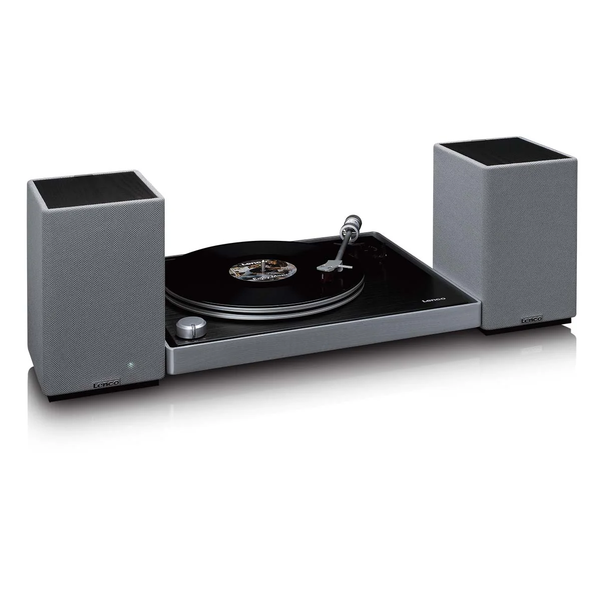 Lenco SPB-240BKGY - Ensemble de 2 enceintes HiFi stéréo Bluetooth® - Son puissant et design élégant - Noir/Gris - Image 8