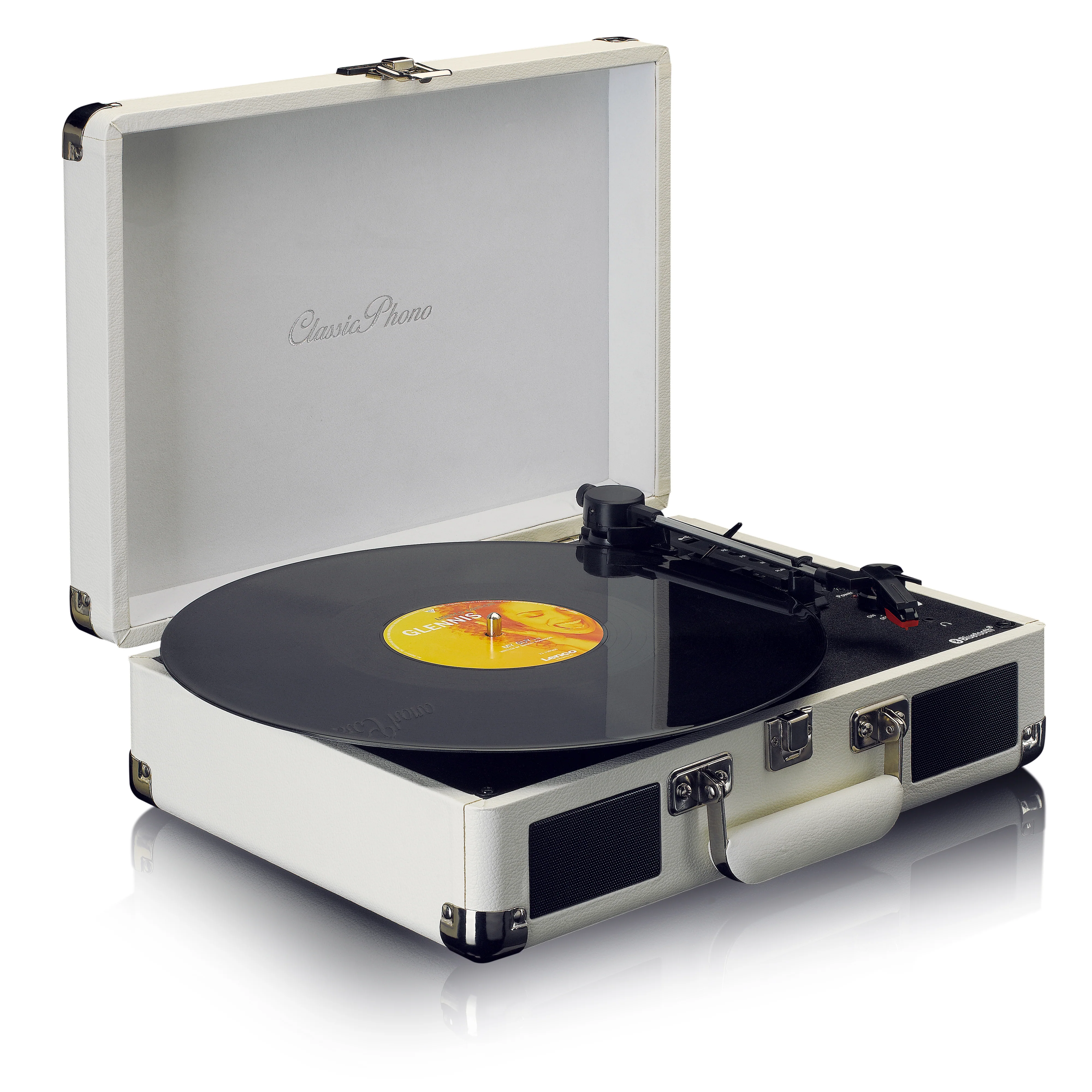 Classic Phono TT-115CR - Platine vinyle Bluetooth® avec enceintes intégrés, crème - Image 4