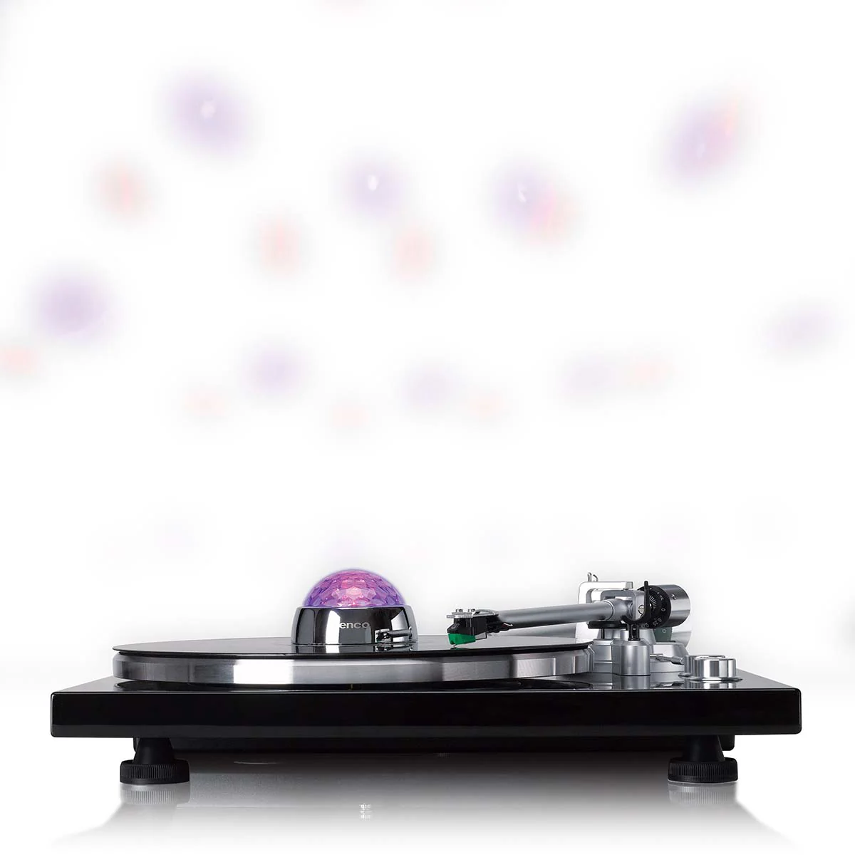 Lenco TTA-080SI - Stabilisateur vinyle avec effets lumineux RGB - Poids de pression pour platine vinyle de 250 g et boule disco en un – Argent - Image 10