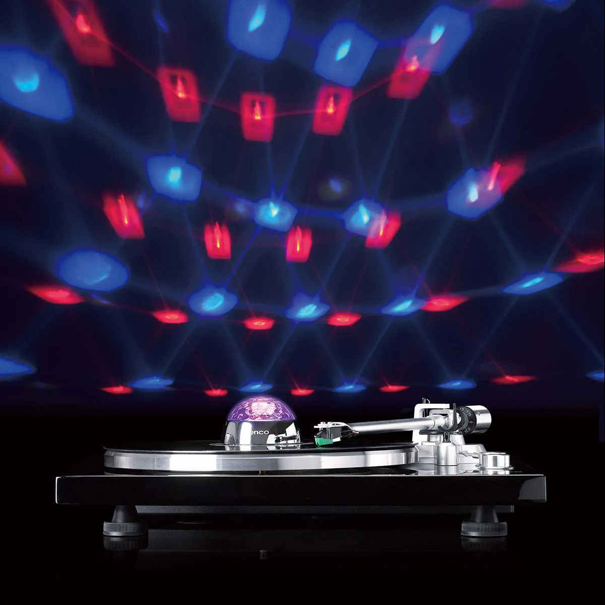 Lenco TTA-080SI - Stabilisateur vinyle avec effets lumineux RGB - Poids de pression pour platine vinyle de 250 g et boule disco en un – Argent - Image 12