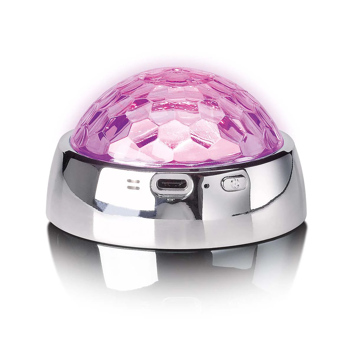 Lenco TTA-080SI - Stabilisateur vinyle avec effets lumineux RGB - Poids de pression pour platine vinyle de 250 g et boule disco en un – Argent - Image 5