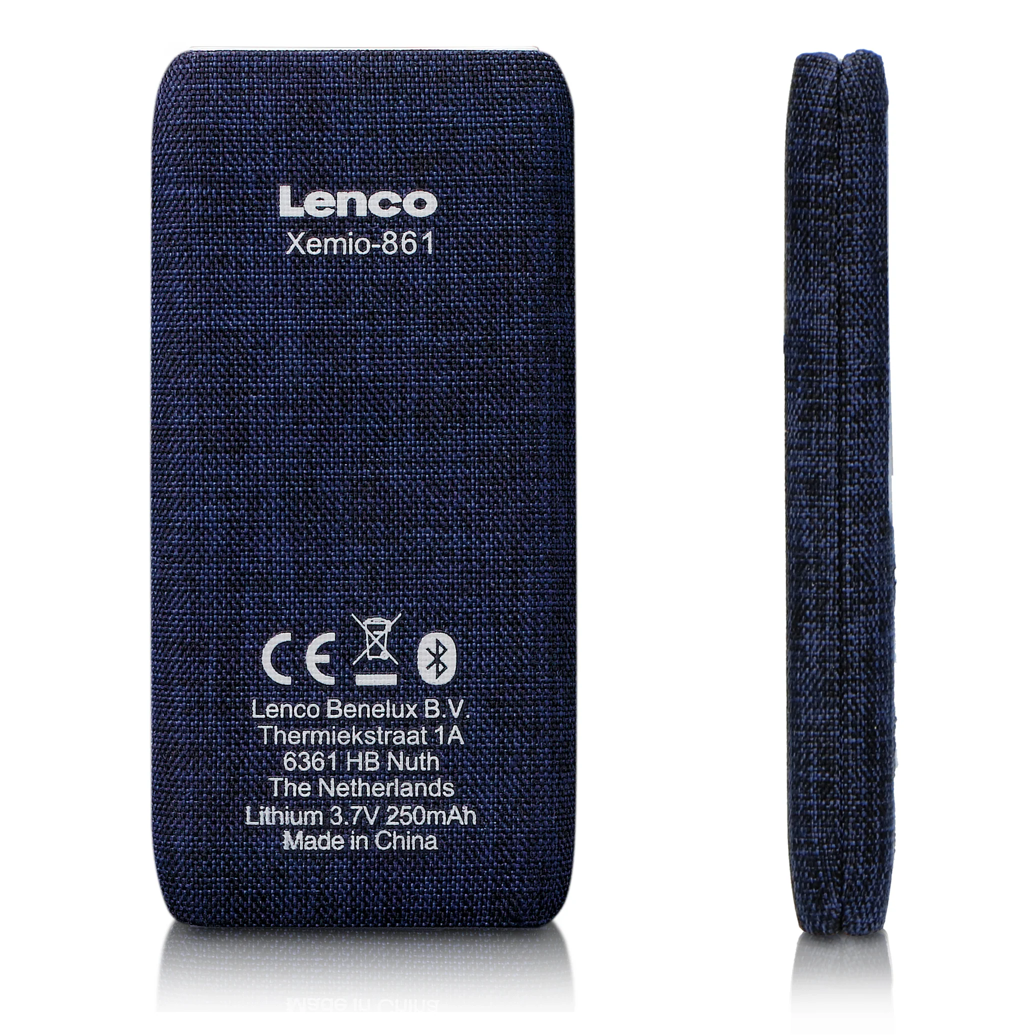 Lenco Xemio-861BU - Lecteur MP3/MP4 avec Bluetooth® et carte micro SD de 8 Go - Bleu - Image 5